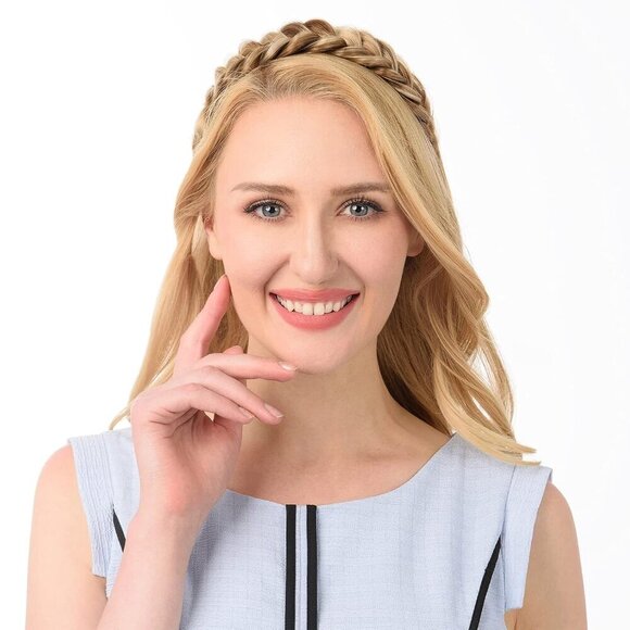 Synthetic Hair Braided Headband Women Girl Beauty Accessory Chocolate Toast